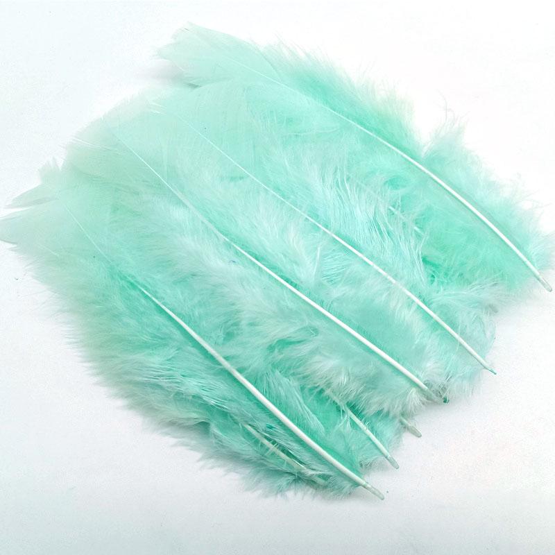 100pcs Flat Fluffy Colorful Turkey/Chicken FeathersDiy Pheasant Plume for Needlework Decor Clothes Handicraft Accessories10-18cm