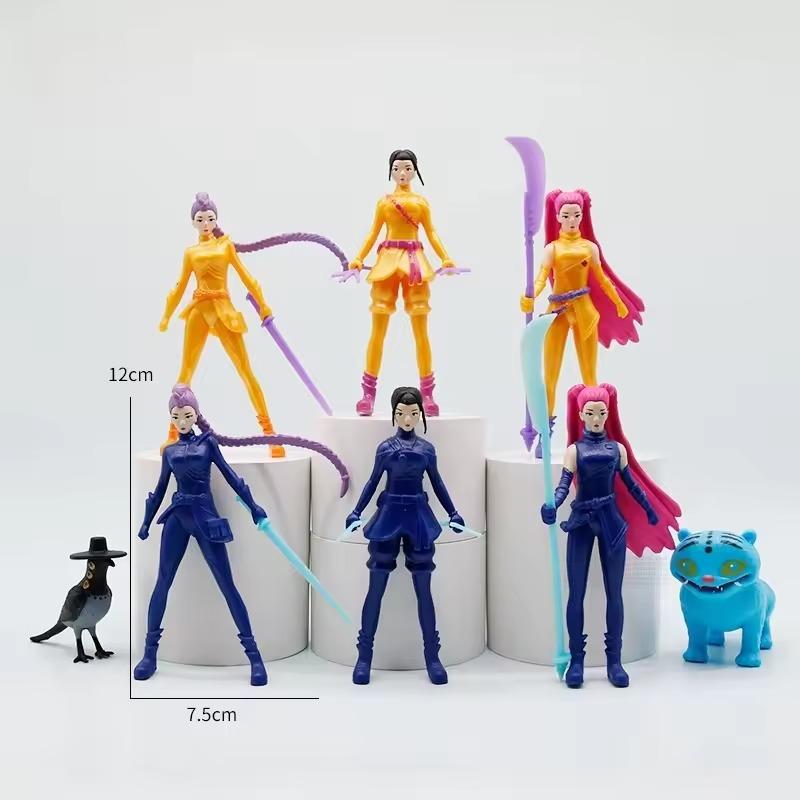 Anime Kpop Demon Hunters Action Figure Toys Derpys Tiger Ranimeumi Mira Zoey Sussy Figurine Doll For Fans Christmas Gifts