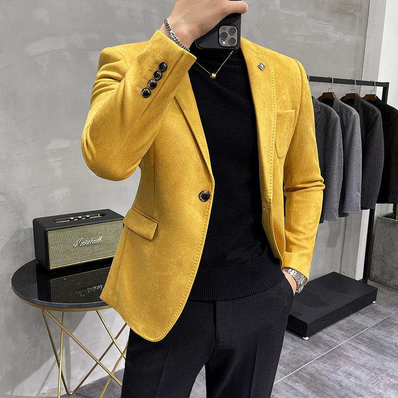 Men's Blazer Casual Suede Blazers