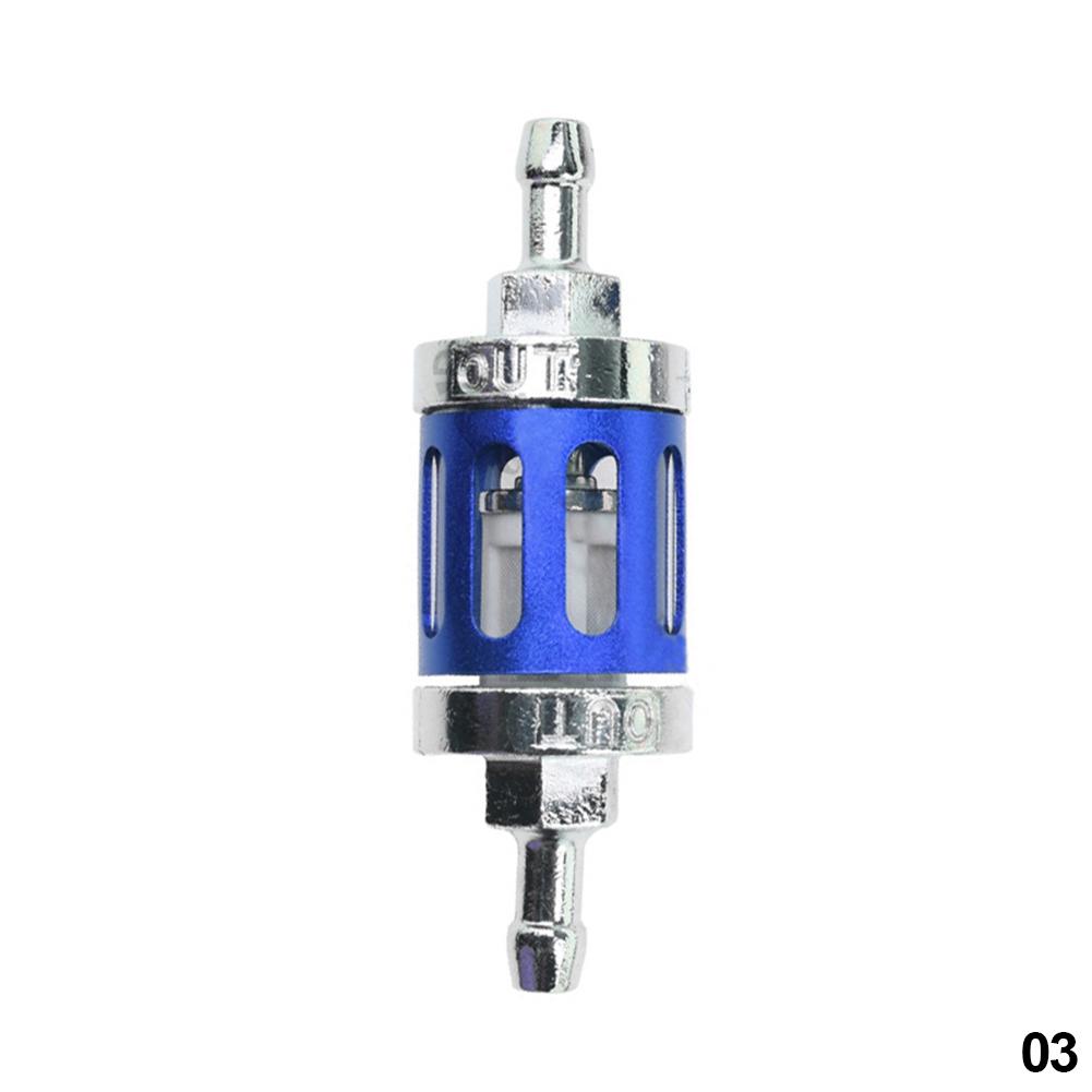 Universal 8mm Motorcycle Gas Fuel CNC Alloy Glass Motorcycle Gasoline Oil Filter Aluminum Motor Accessories