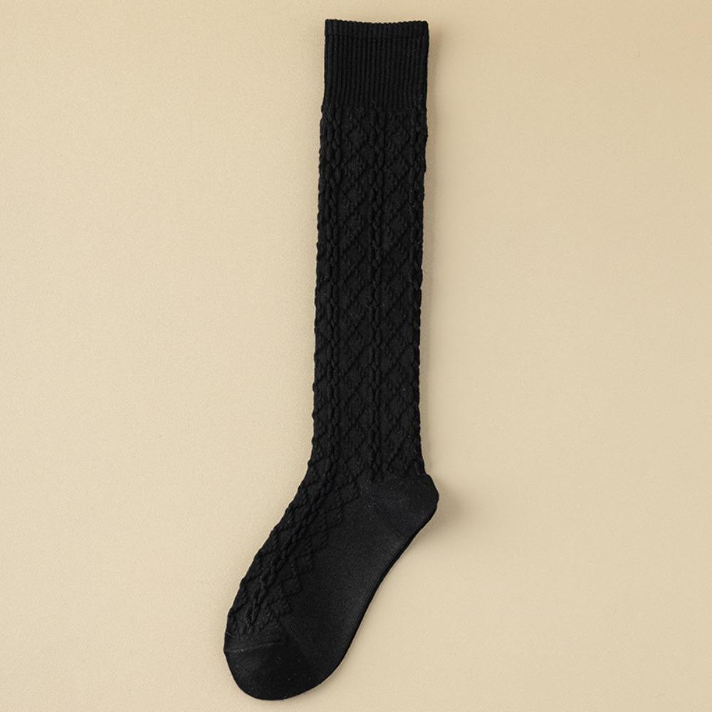 Varme knestrømper ensfarget retro sokker koreansk stil damestrømper jenter