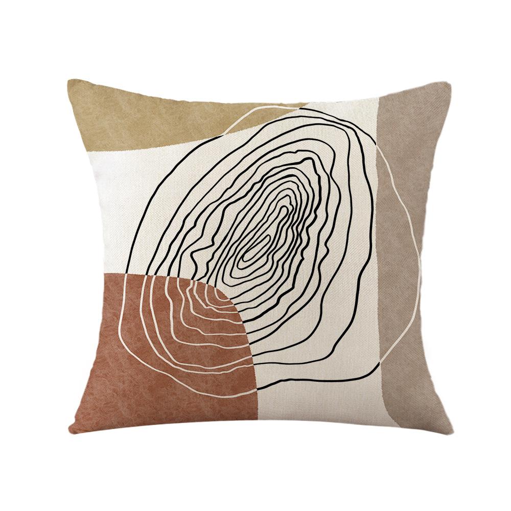 Bohemian Pillow Morandi Abstract Print Pillow Case Sofa Cushion Cover Home Bedside Living Room Pillow Case