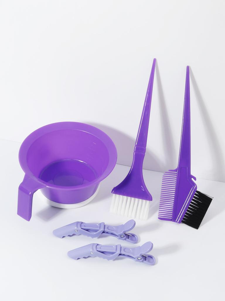 5pcs/set hair dye color brush bowl set hair styling fixed hair clip hair dye hair styling accessories Special for real hair wigs