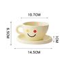 Oeny Oregelbunden Matt Smiley Keramisk Kaffemugg