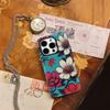 Turquoise Floral Art Print Phone Case for IPhone 17AIR 16E 16 15 14 13 12 11 17 Pro Max Plus Double-layer Back Cover