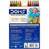 Doms Super Soft Hexagonal Pre-Sharpened Water Soluble Colour Pencils | Free Watercolor Paper, Sharpener & Water Brush |