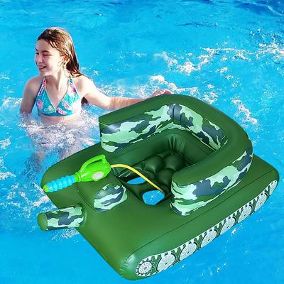 Jucării de luptă pentru piscină cu pulverizare de apă pentru copii adulți Rezervor de apă Inel de înot Rezervor de plută plutitor gonflabil din PVC Saltea de aer Cerc de plutire