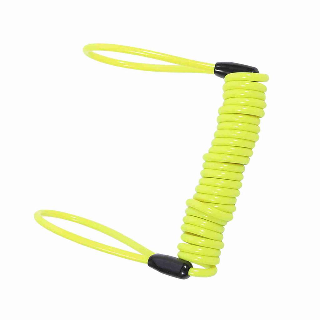 Motorcycle Bike Alarm Disc Lock Antitheft Security Spring Reminder Coil Cable Orange