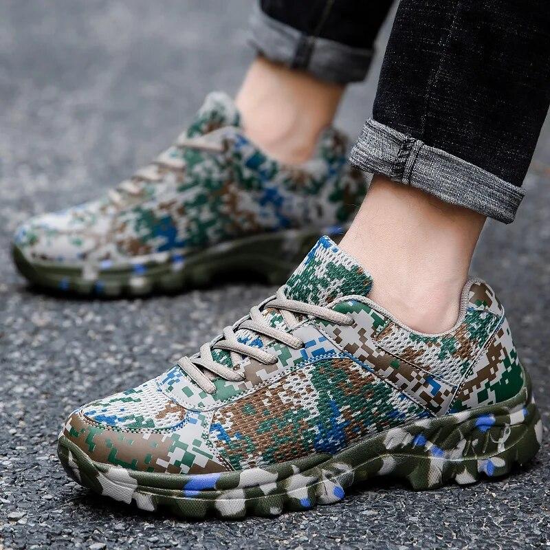 Nejnovější pánské turistické boty Outdoor Lehké maskáčové tenisky Pro turistiku Turistika Horolezectví Muži Trekingové tenisky Taktické boty