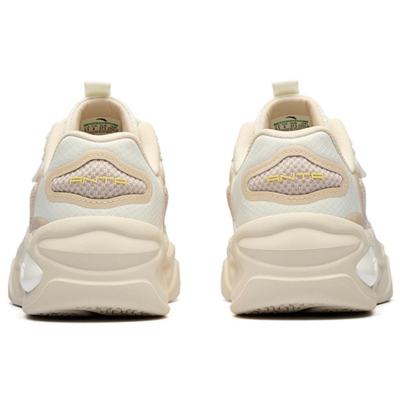 Anta Tianxing Wear-Resistant Height Increasing Lightweight Low-Top Sports Casual Shoes Women's White Gray Sneakers 122238091R-4