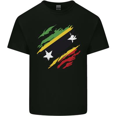 Torn Saint Kitts and Nevis Flag Day Football Mens Light Cotton T-Shirt Unisex T-Shirt
