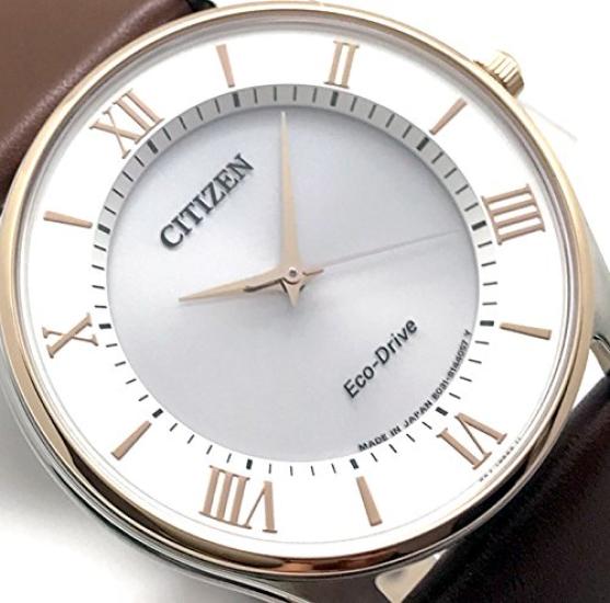 Citizen Slim Watch with Genuine Leather Strap and Spare Strap Domestic Model Eco-Drive Men's Solar-Powered Included. Number BJ6484-50A/LBR [Used]