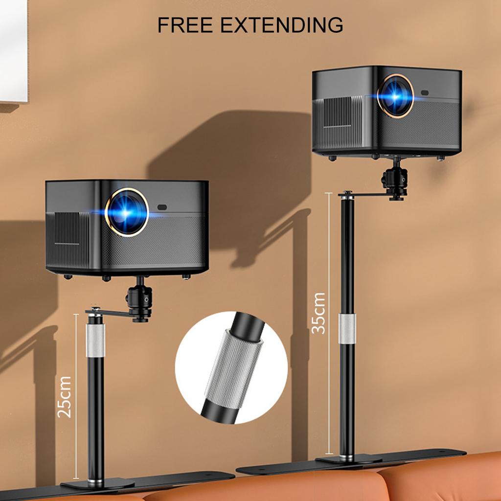 Projector Stand 24‑40CM Adjustable Angle Projector Mount Holder 1/4in Thread for Sofa Bedside Projector Mount Holder