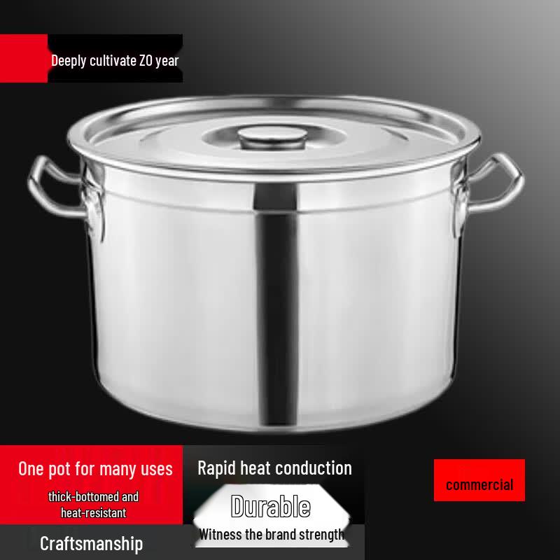 Yingbai Commercial Thickened Stainless Steel Soup Pot