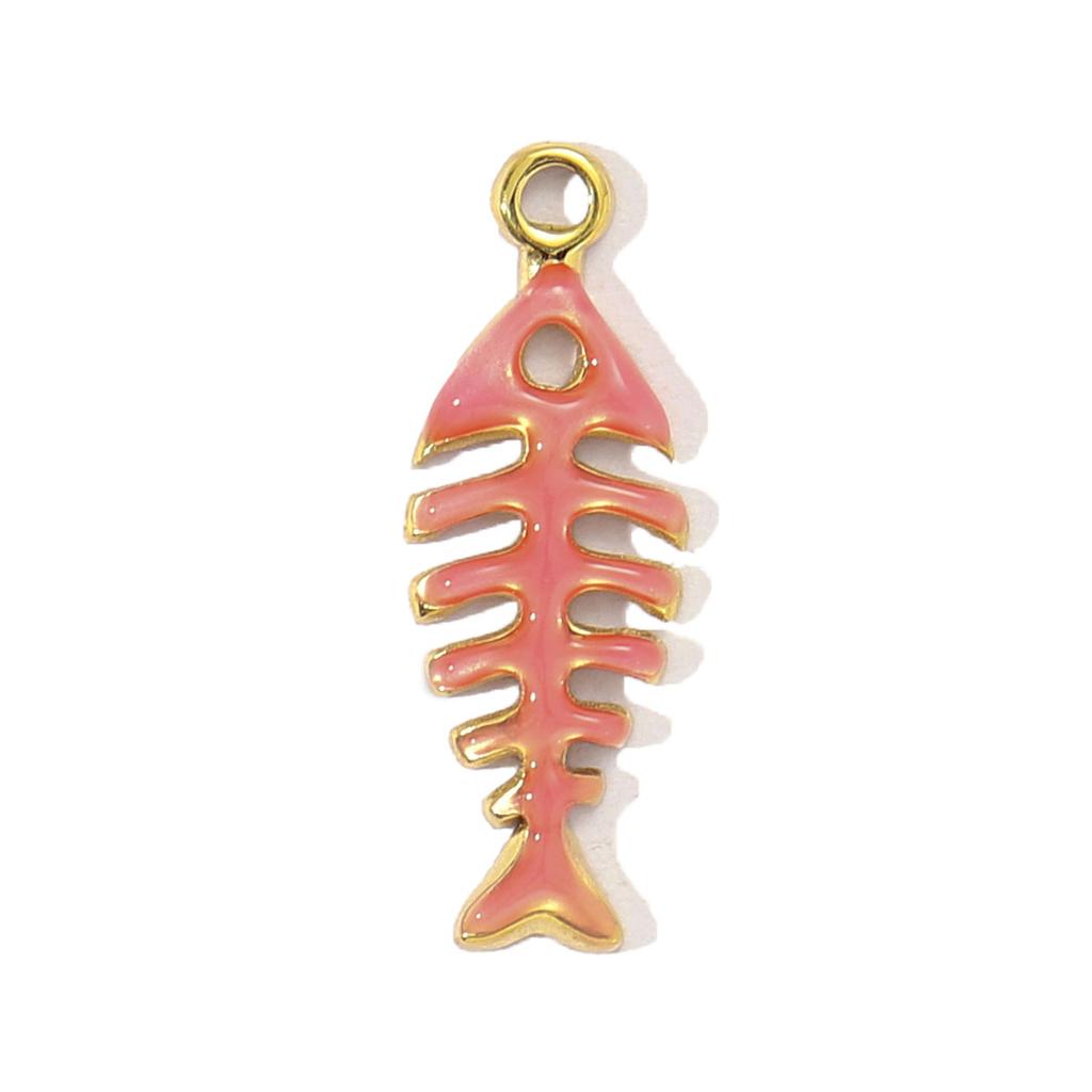 3pcs/Lot Stainless Steel Enamel Palm Flip Flop Shell Diy Charm Women Watermelon Strawberry Necklace Pendant Summer Ocean Jewelry