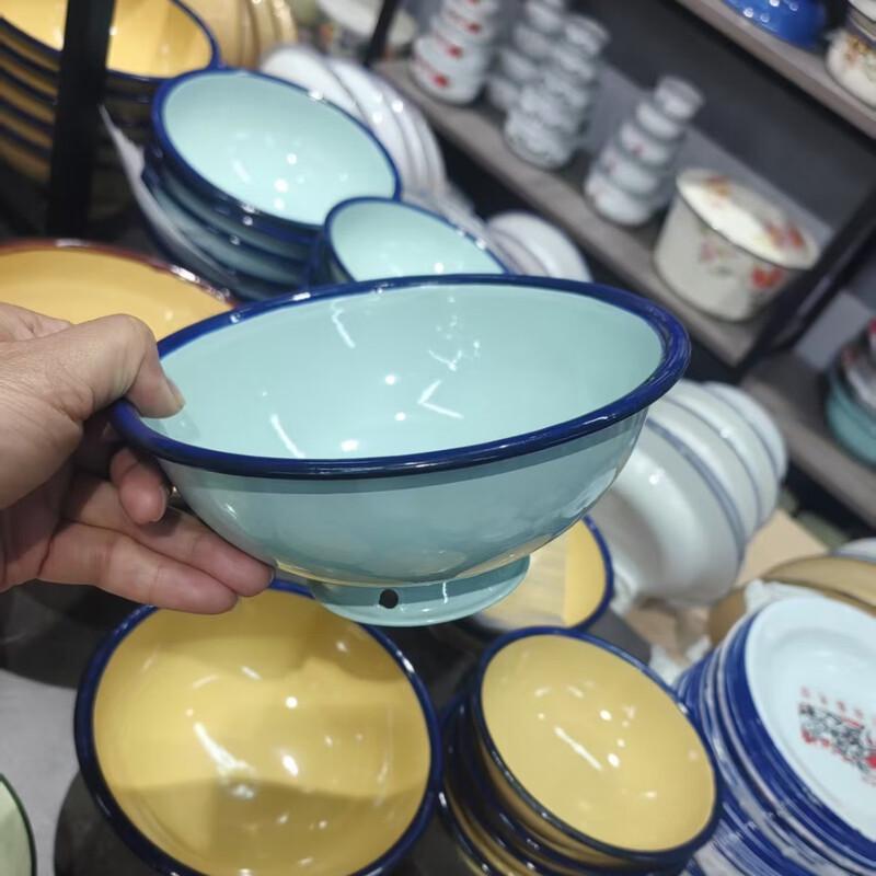 ZISIZ Retro Cartoon Enamel High-footed Bowls