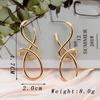Vintage Metal Knitted Dangle Earrings for Women Personalized Fashion Distorted Irregular Geometry Drop Earrings Punk Zircon
