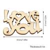 Pack of 60 Wooden Letters Wood Slices Unfinished Signs Scrapbooking Crafts Anniversary Gifts Love Wedding Happy Birthday Party