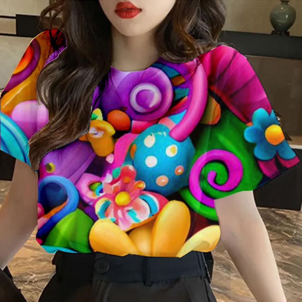 

Летняя элегантная гавайская футболка с цветочным принтом - Повседневная свободная, высококачественная с коротким рукавом | Доступна в большом размере 6XL