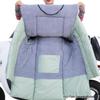 Windproof Fleece Leather Winter Motorcycle Jumpsuit with Thick Windshield for Electric Vehicles