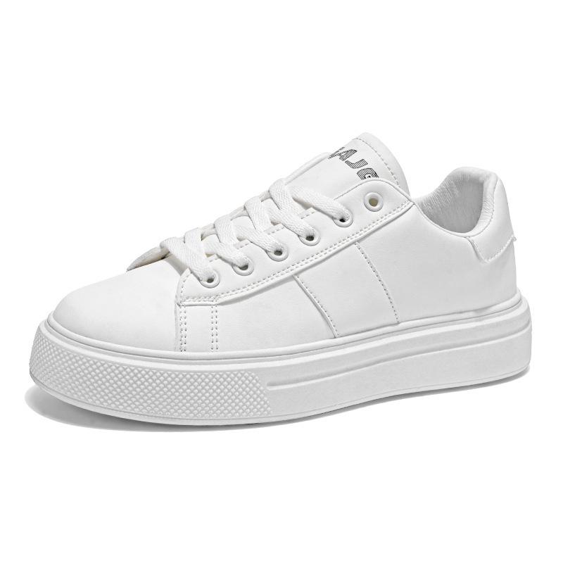 Spring New Men's Low-top Platform Skateboard Shoes Student Leather Surface Versatile White Shoes Sports Men's Shoes