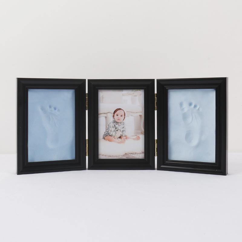 Baby Hand & Footprint Clay Photo Frame for Newborns - Perfect Keepsake for First Birthday and Milestones