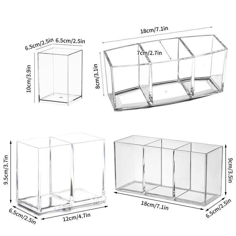 Transparent Lipstick Cosmetic Makeup Makeup Brush Tool Storage Box Case Makeup Brush Holder Table Organizer Makeup Tool