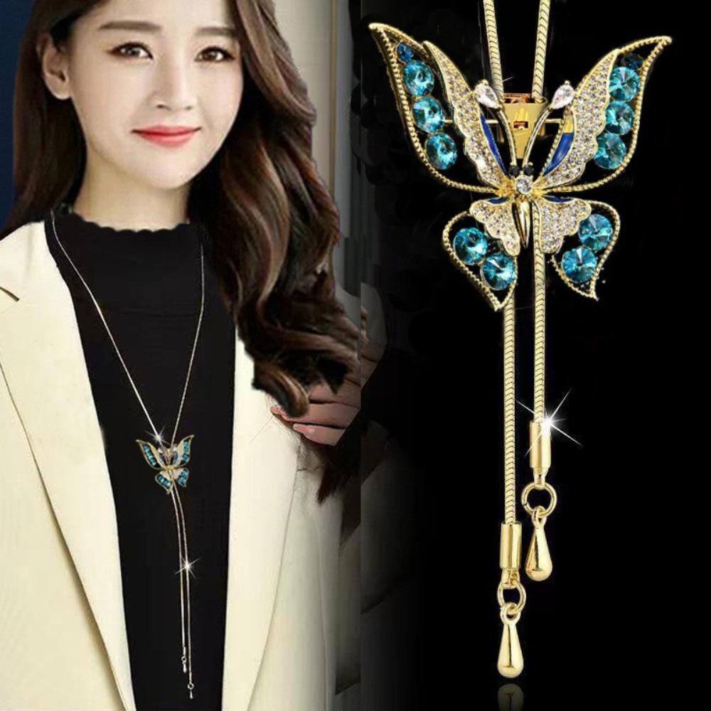 Sweater Chain Long Necklace Light Luxury High Sense Versatile Fringed Jewelry Accessories Pendant