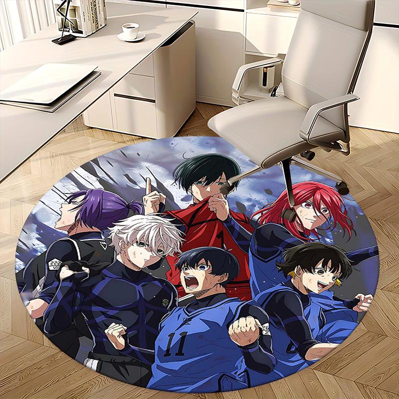1pc Anime Design Round Carpet - Office Chair Mat