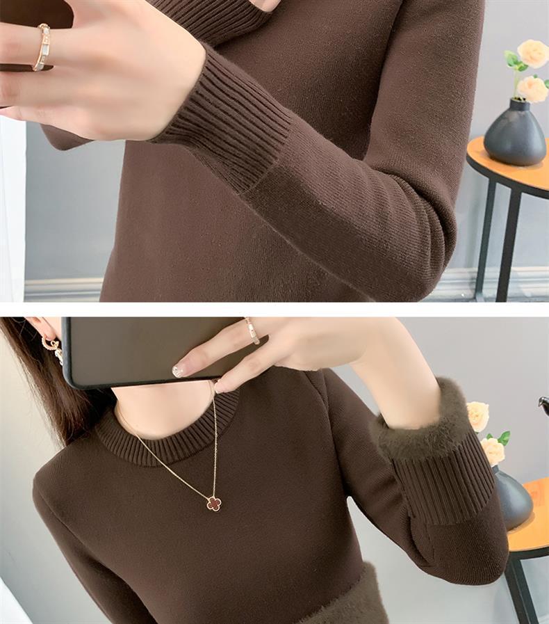 2025 Women's Plus Size Velvet Sweater: Cozy, Thick, Slimming Autumn/Winter Top
