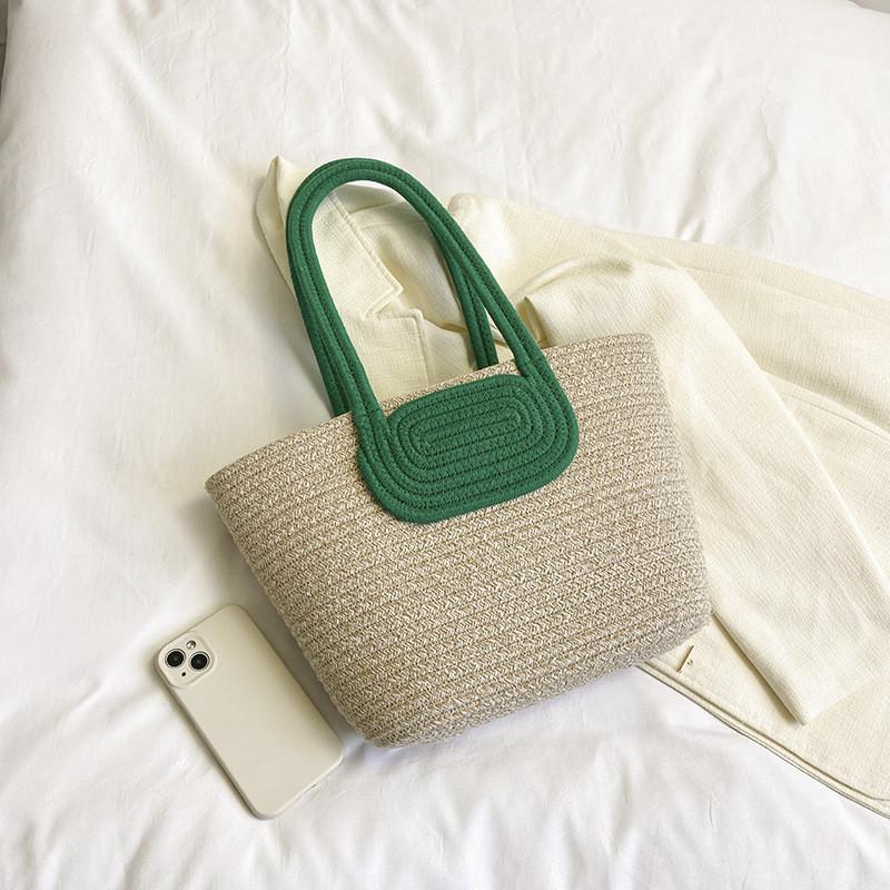 Stylish Large Capacity Woven Tote Bag For Women Perfect For Summer Casual Outings