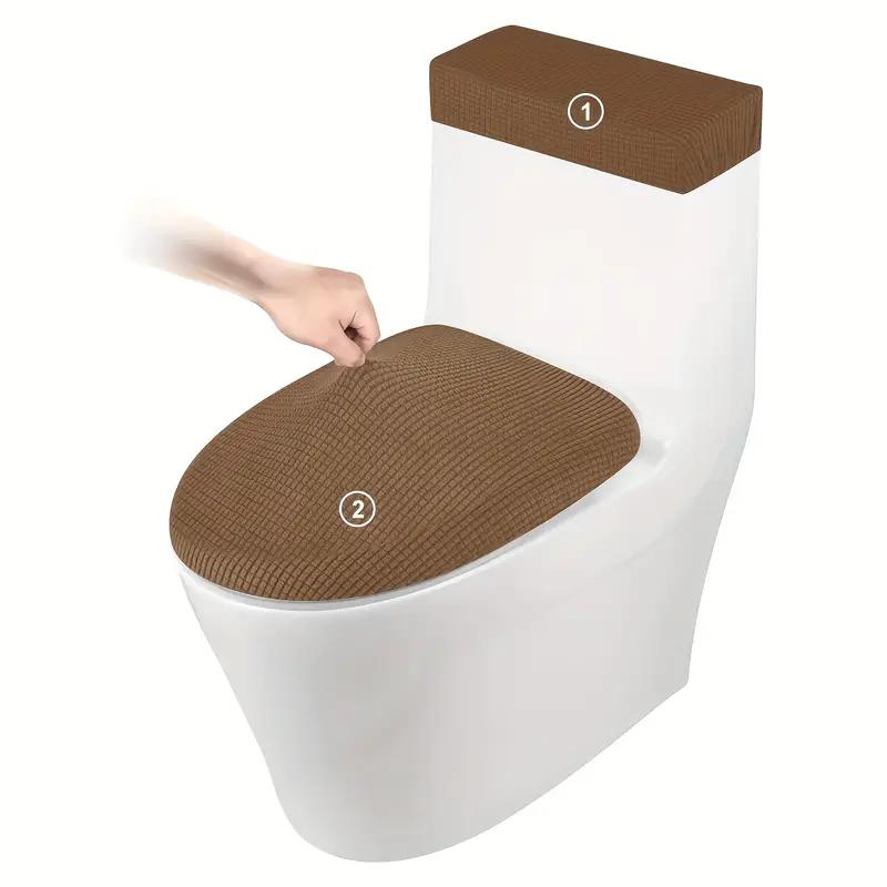 2Pcs/Set Jacquard Toilet Seat Protector Cover Stretch Anti-Dirty Toilet Lid Tank Lid Covers Toilet Cushion Mats El Bathroom