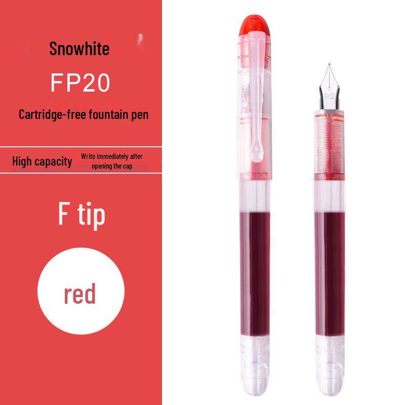 Fountain Pen FP20: Large Capacity, Quick-Drying, Disposable, Direct Liquid Type, Ideal for Students, No Ink Cartridges Needed.