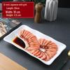 12-Zoll japanische Keramik-Dumpling-Platte mit Soßenfach