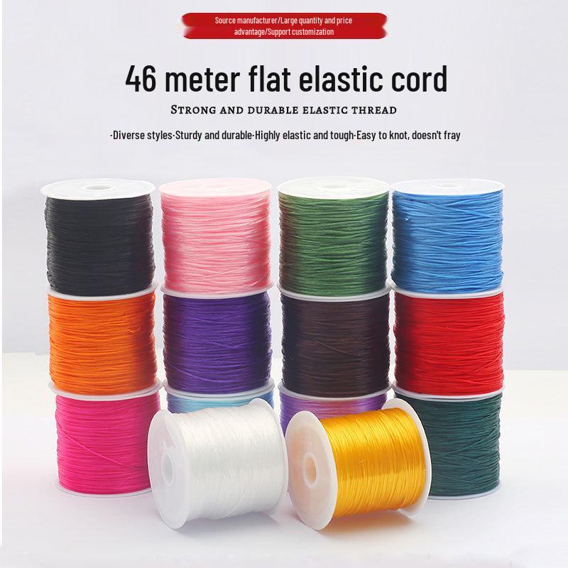 

46m x 0.7mm Flat Elastic Wire for DIY Beaded Bracelets