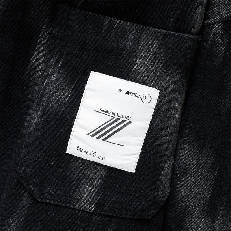 Mannen Korean Style Tie-Dye Denim Jas - Trendy, Knap en Veelzijdig voor Lente en Herfst.