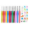 Quality Crochet Hooks 37pcs Set with Ergonomic Silicone Handles Fine Finish