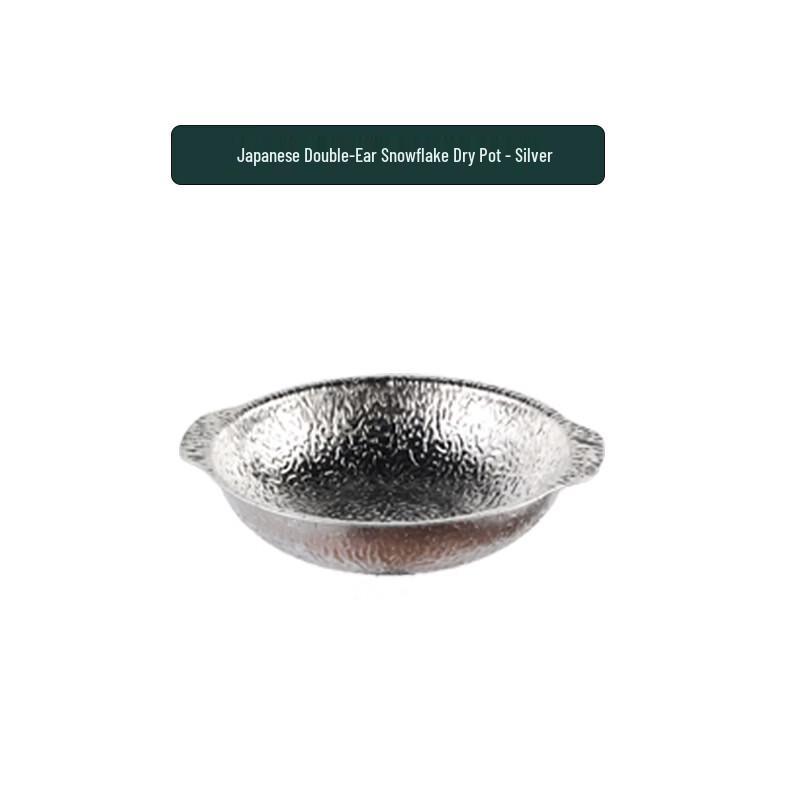 ZISIZ Hammered Stainless Steel 3-Compartment Commercial Serving Pot