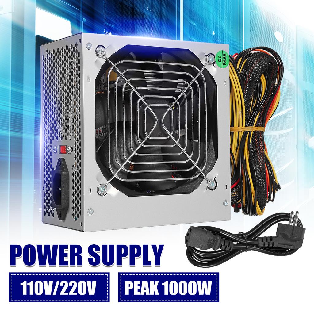 Buy 1000W Active Power Supply 24Pin 110/220V ATX 12V Power Source 95 High Efficiency Computer