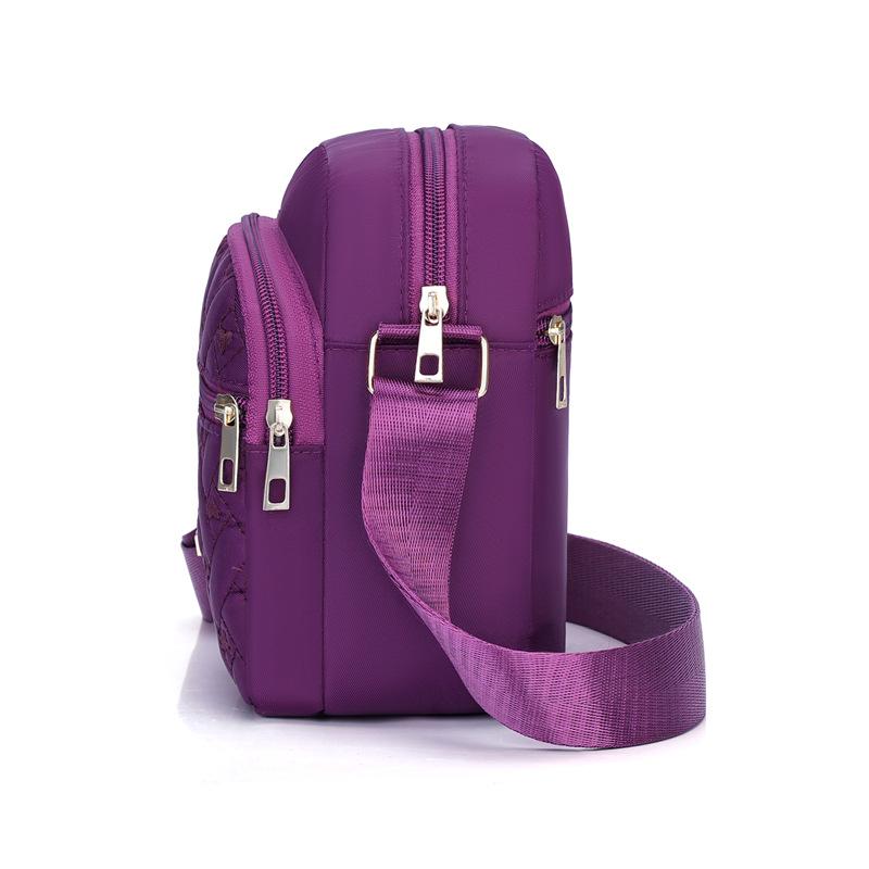 Women Crossbody Small Square Bag Female Girls Canvas Bag Student  Shoulder Messenger Bag Woman Multi Pocket Small Satchel
