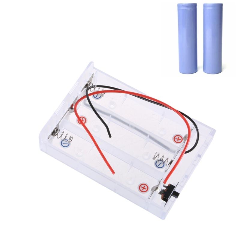 21700 Akku Aufbewahrungsbox Akku Halter für 3 Zellen Aufbewahrung mit Schalter Klar für LED-Leuchten und Elektronik