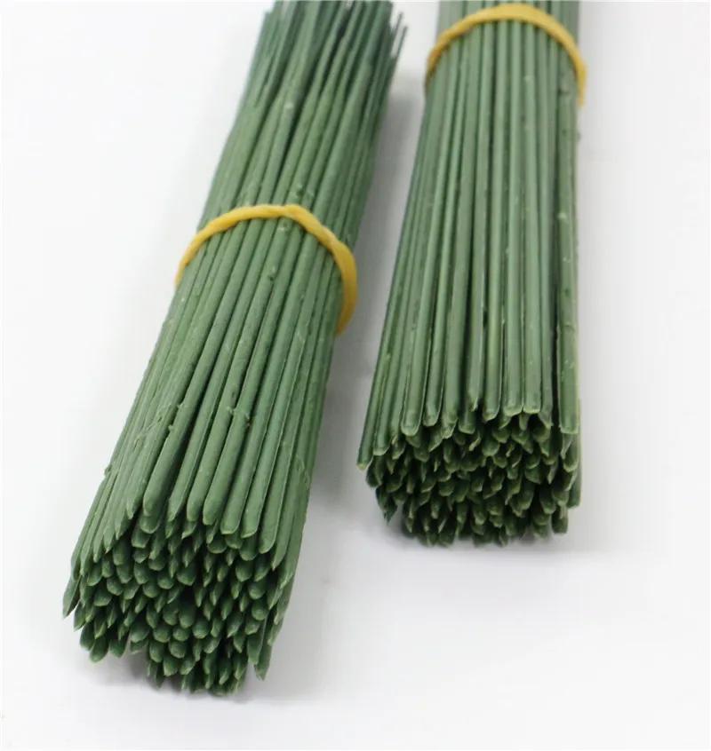 50/200pcs Plastic-clad Iron Flower Stem For Artificial Hydrangea Rose 6.69inch Flower Head Stick Rod Wedding Decor Accessory