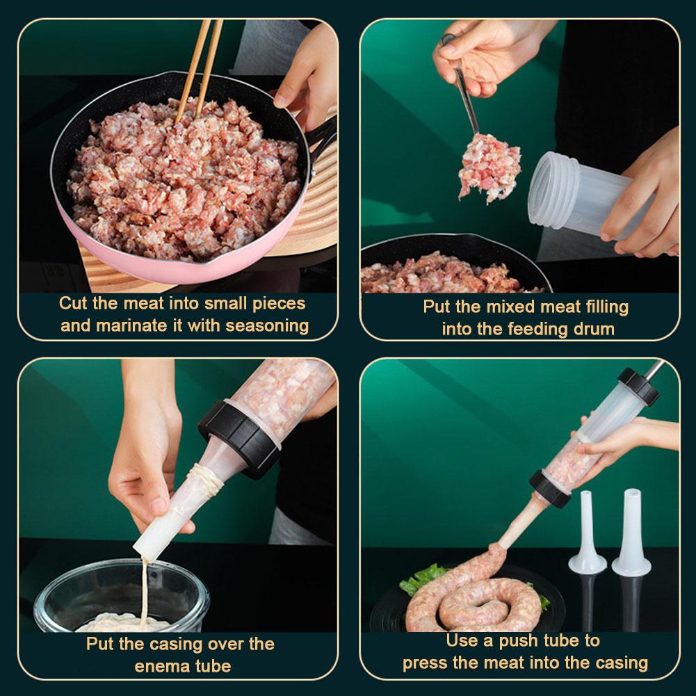 Manual Sausage Stuffing Machine Homemade Sausage Stuffer Sausage Syringe Sausage Stuffer Gadgets Manual Meat Injector Tools