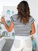 Women's Cropped T Shirt Rolled Dolman Short Sleeve Round Neck Basic Top