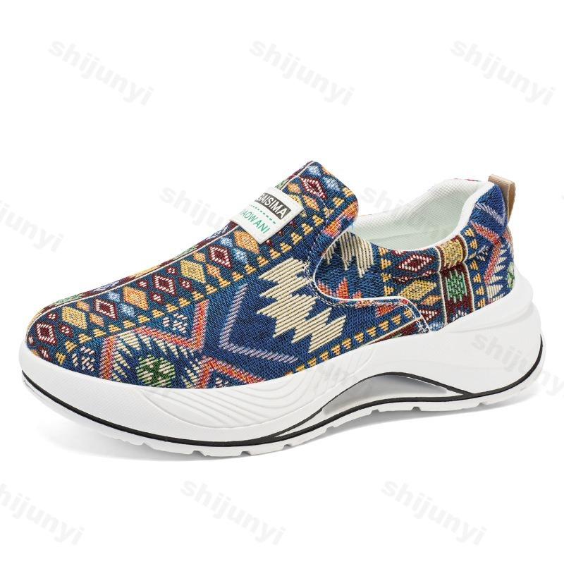 Fashion Men's Shoes 2025 New Spring Floral Cloth Designed Versatile Sports Casual Shoes Fashion Trend Comfortable Lightweight Sneakers