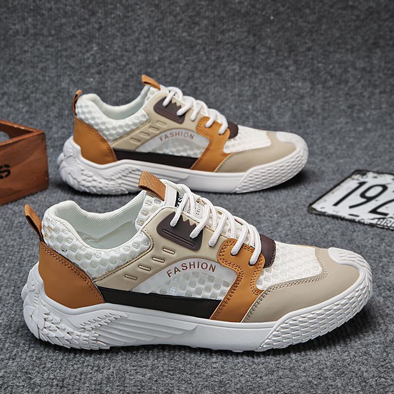 

Модная повседневная обувь для мужчин, дышащие кроссовки, мужские летние прогулочные кроссовки, мужские кроссовки 44 слоновая кость