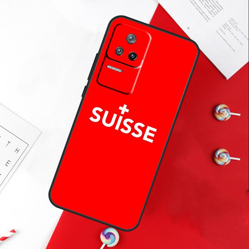 Switzerland Swiss Flag Cover For Xiaomi 14T 11T 12T 13T Pro 13 14 15 Ultra POCO X7 Pro X3 X5 X6 F5 F6 M6 Pro Case