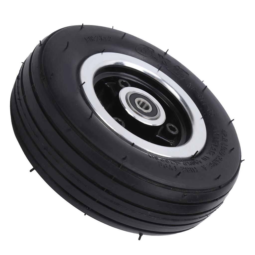 6 Inch Solid Tire 6 X 2 Wheel Rim and Tires Set with Alloy Rims for Electric Scooter Accessories