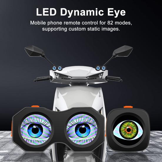 Demon Eyes Bicycle Taillight App Controlled IP64 Waterproof USB Rechargeable MTB Road Mountain Bike Night Riding Warning Rear Lamp