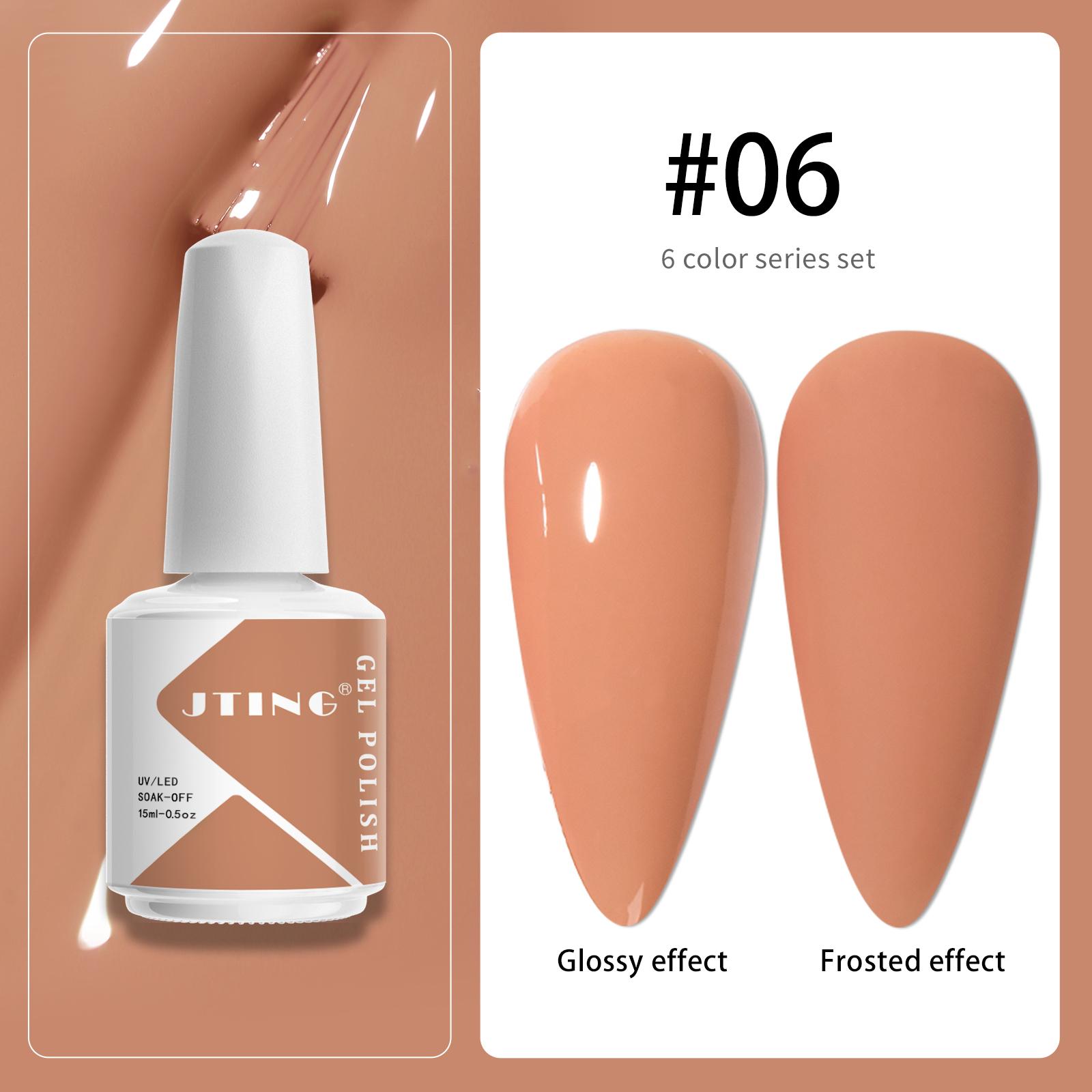 

JTING China Nails Supplies Wholesale Free Color Cards 6colors Nail Gel Polish Set OEM Design Your Own Brand Uv Nail Gel Polish